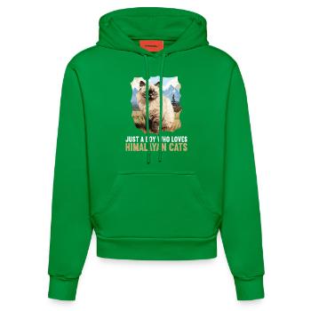 Chat de l’Himalaya Colourpoint Katze - Sweat à capuche bio ajusté fabriqué en UE - City Green - Devant