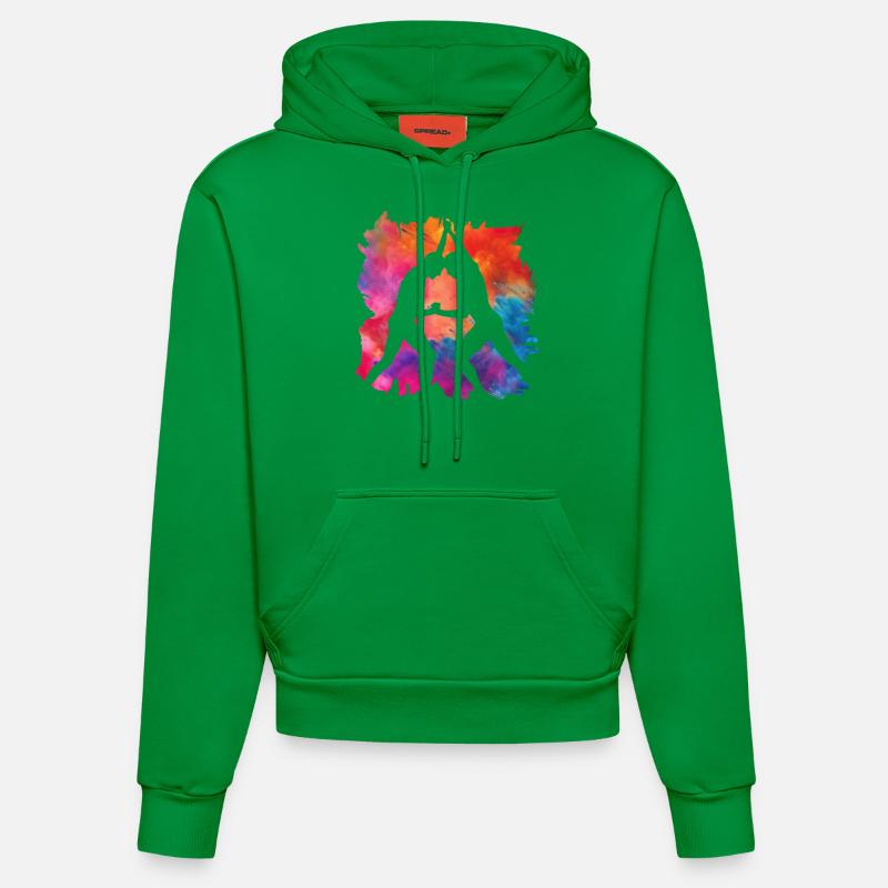 Lutte - Sweat à capuche bio ajusté fabriqué en UE - City Green