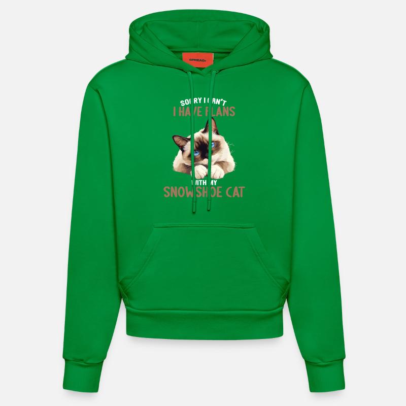 Chaton raquette Chat raquette - Sweat à capuche bio ajusté fabriqué en UE - City Green