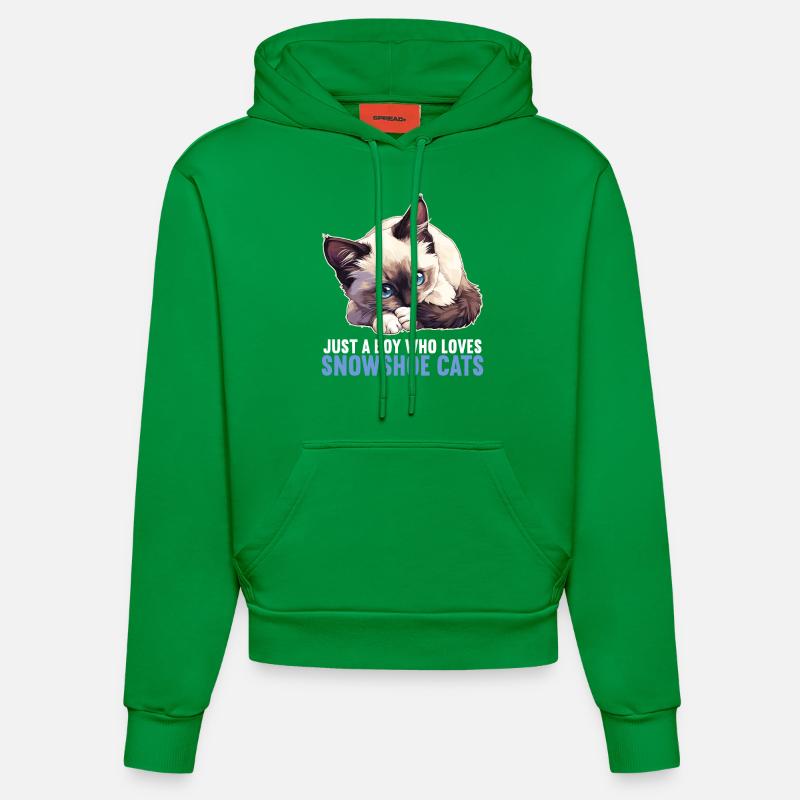 Chaton raquette Chat raquette - Sweat à capuche bio ajusté fabriqué en UE - City Green