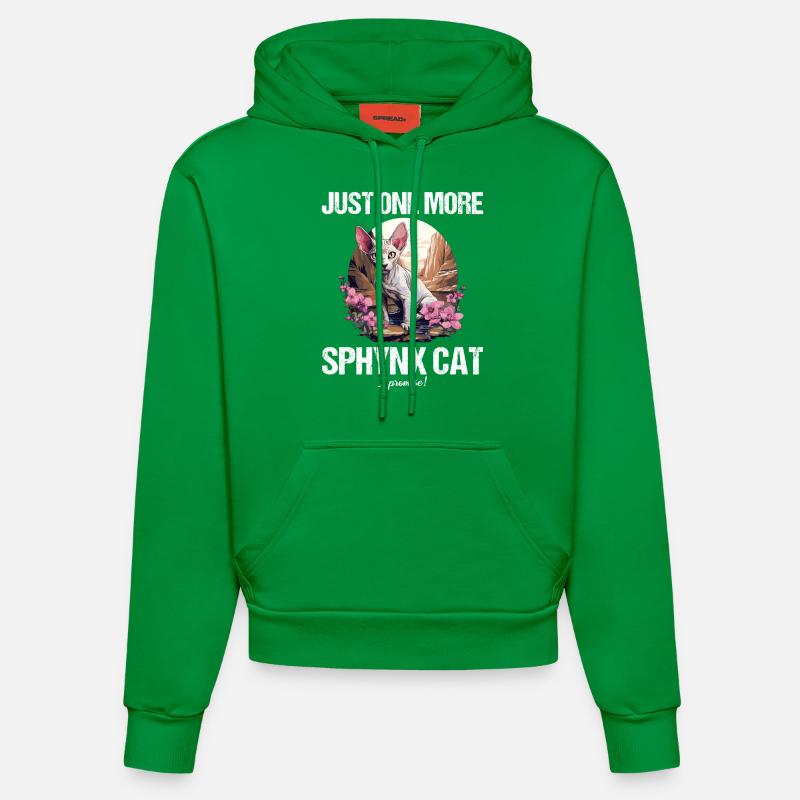 Chaton Sphynx Chat Sphynx - Sweat à capuche bio ajusté fabriqué en UE - City Green
