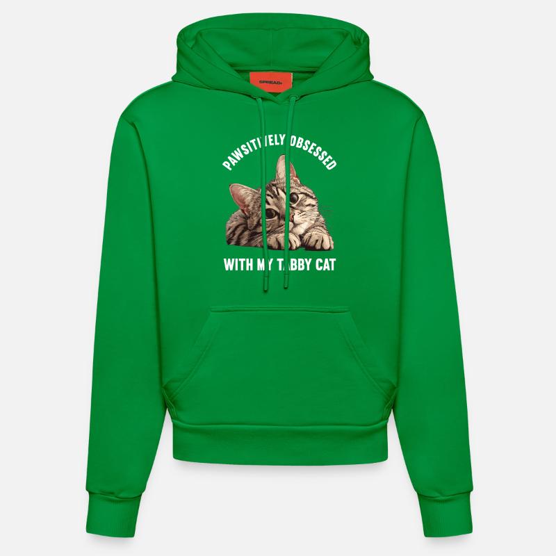 Chaton tigré chat tigré - Sweat à capuche bio ajusté fabriqué en UE - City Green