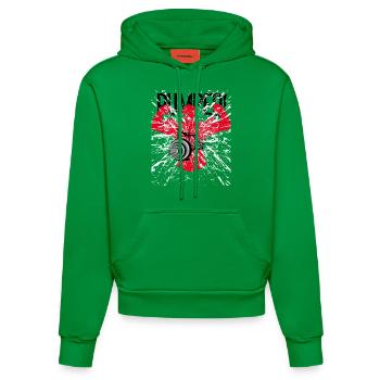 Gewichtheber - Organic Fitted Hoodie Made in EU - City Green - Vorne