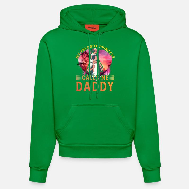 Ma princesse préférée m’appelle papa - Sweat à capuche bio ajusté fabriqué en UE - City Green