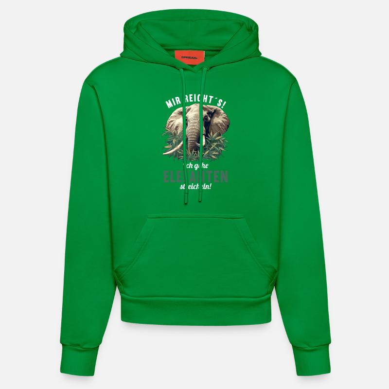 Éléphant Éléphant - Sweat à capuche bio ajusté fabriqué en UE - City Green