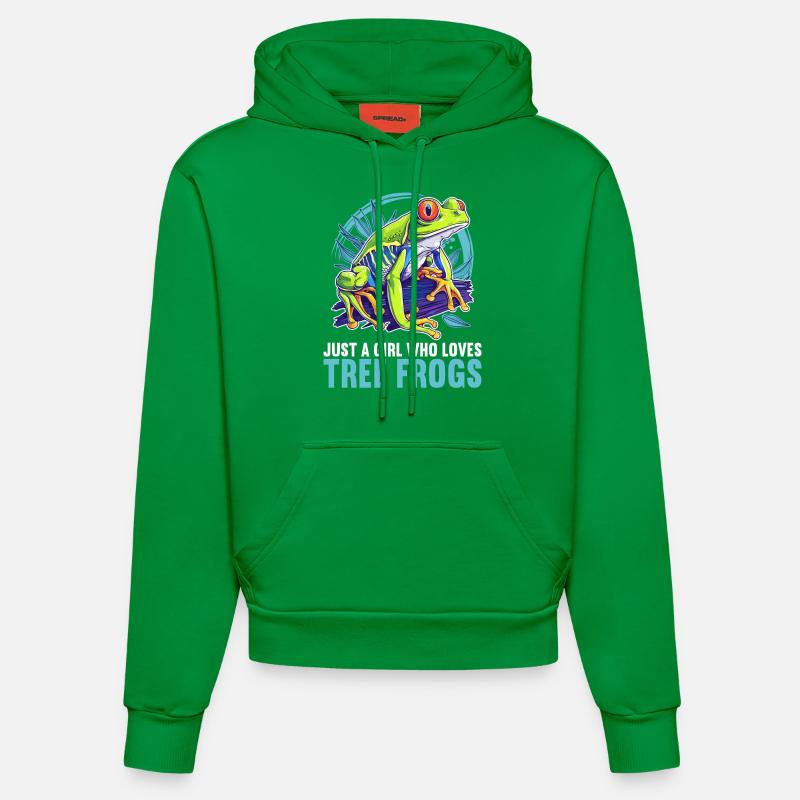 Rainette Baumfrösche Baumfrosch - Sweat à capuche bio ajusté fabriqué en UE - City Green