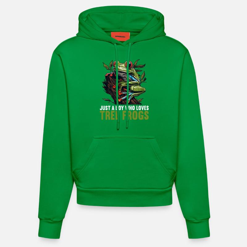 Rainette Baumfrösche Baumfrosch - Sweat à capuche bio ajusté fabriqué en UE - City Green