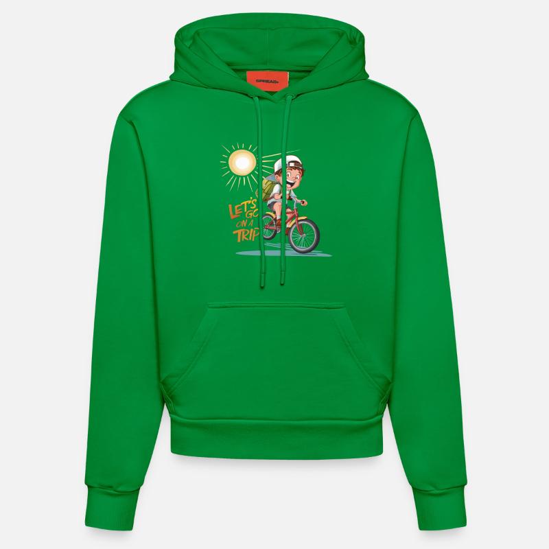 PARTONS EN VOYAGE - Sweat à capuche bio ajusté fabriqué en UE - City Green