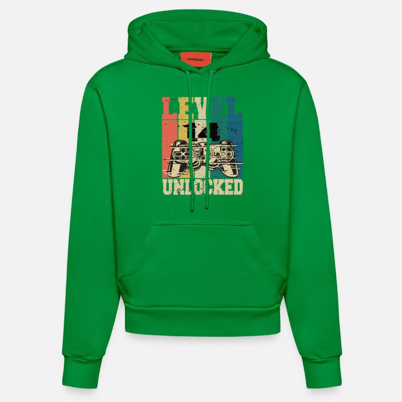 Niveau 14 débloqué - Sweat à capuche bio ajusté fabriqué en UE - City Green