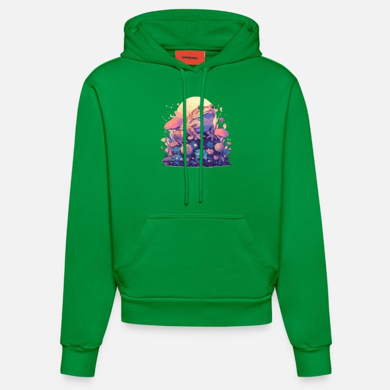 Toad Toads Toad - Organic Fitted Hoodie Made in EU - City Green
