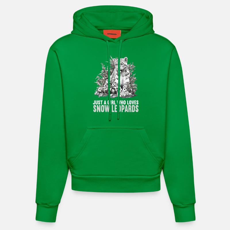 Léopard des neiges Schneeleoparden Schneeleopard - Sweat à capuche bio ajusté fabriqué en UE - City Green