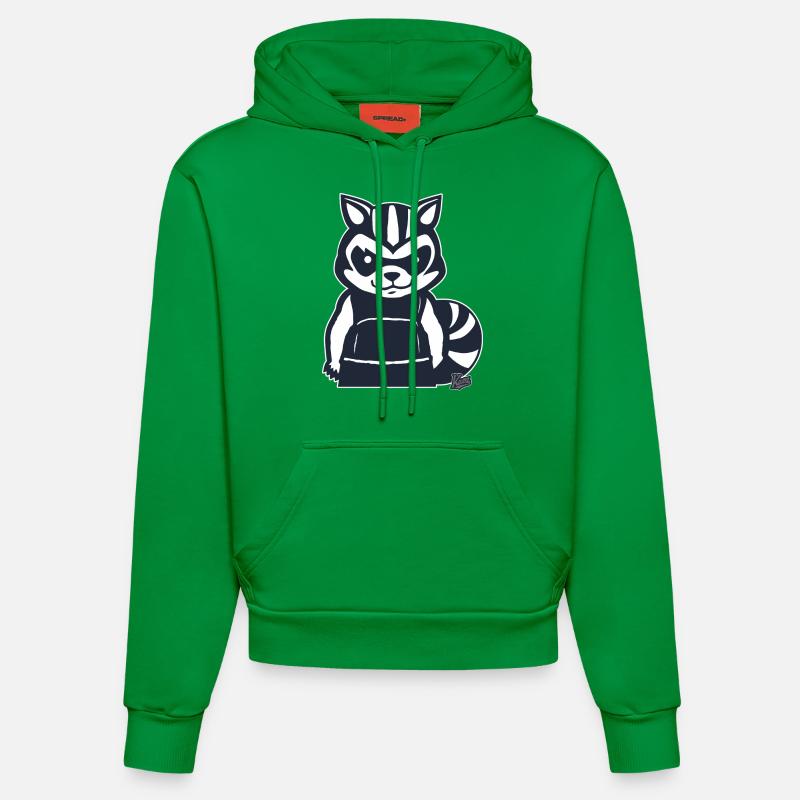 Rowdy Randy Raton laveur - Sweat à capuche bio ajusté fabriqué en UE - City Green