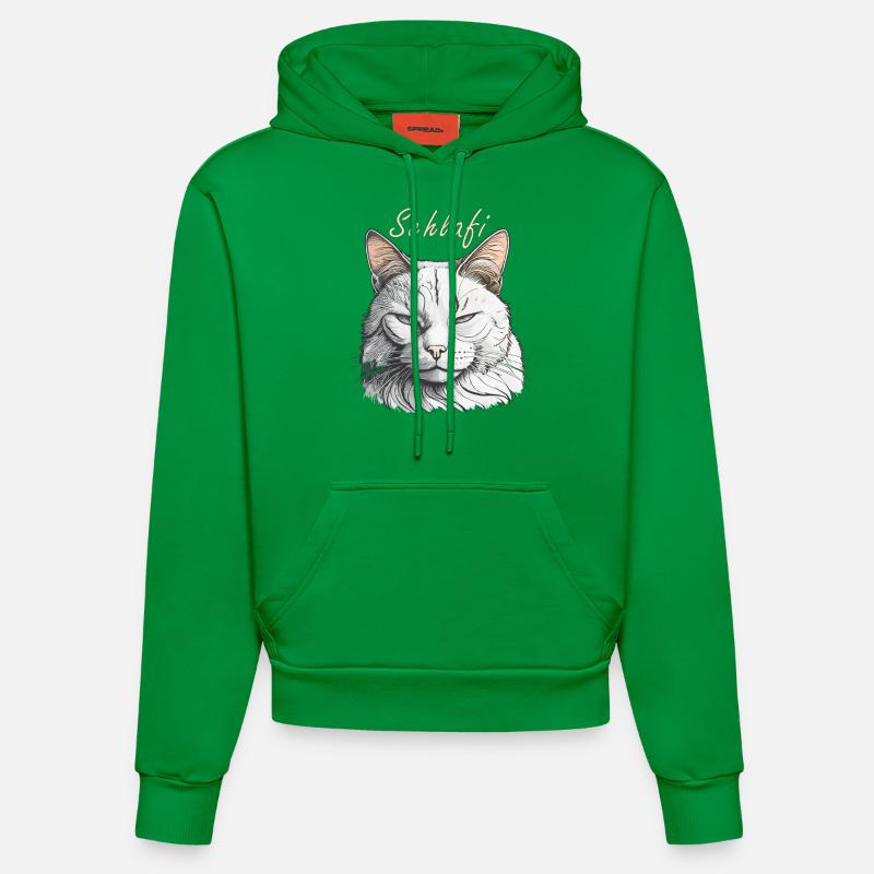 CAT Schlafi - Sweat à capuche bio ajusté fabriqué en UE - City Green