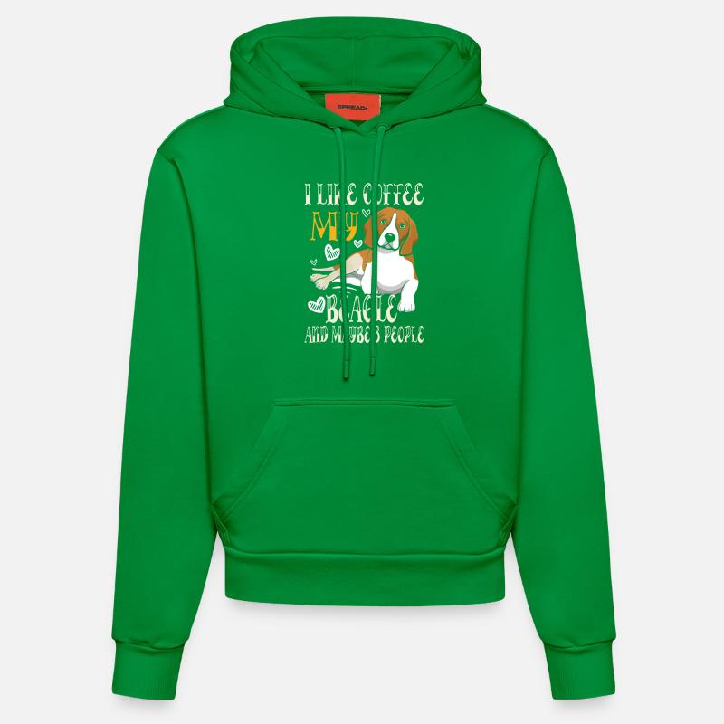 Café Beagle - Sweat à capuche bio ajusté fabriqué en UE - City Green