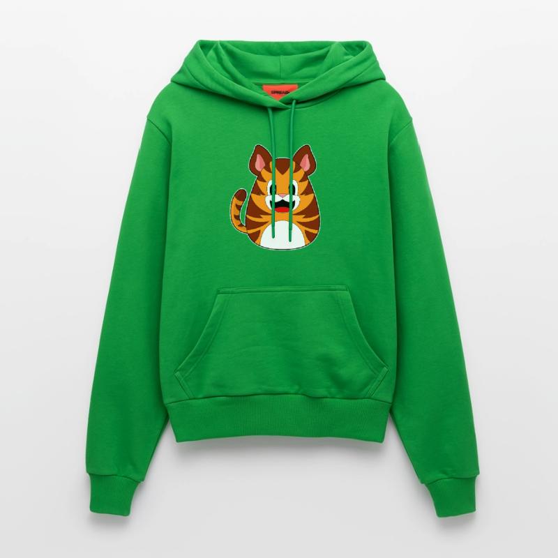 Tiger Easter Easter Egg Organic Fitted Hoodie Made in EU
