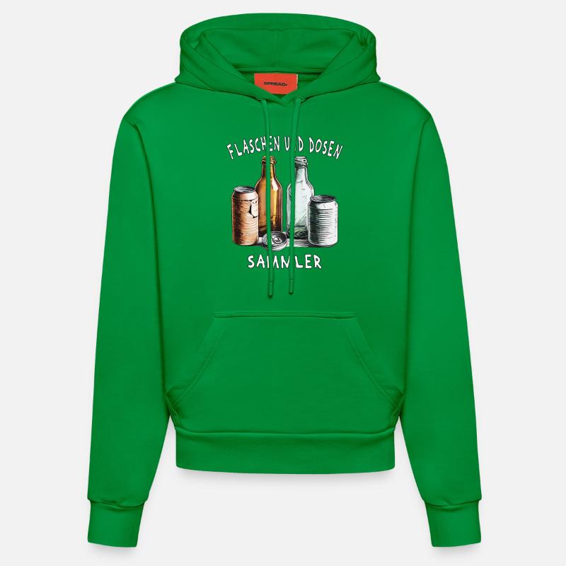 COLLECTEURS DE BOUTEILLES ET CANETTES - Sweat à capuche bio ajusté fabriqué en UE - City Green