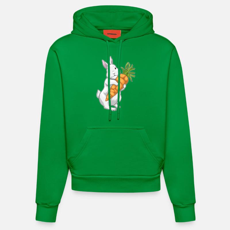 Lapin Carotte - Sweat à capuche bio ajusté fabriqué en UE - City Green