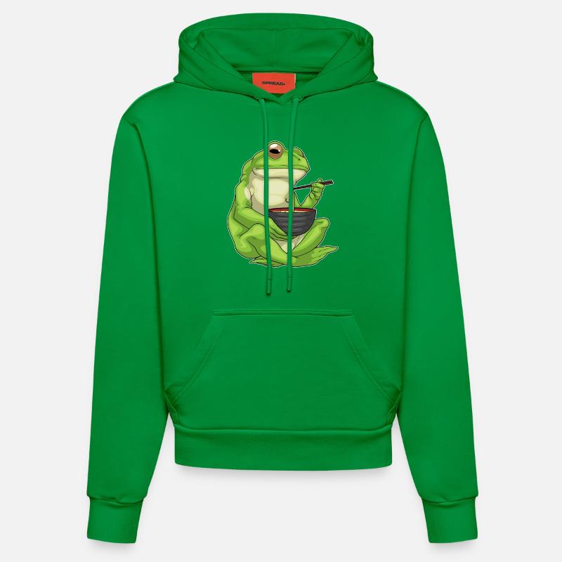 Frog Bowl Ramen - Sweat à capuche bio ajusté fabriqué en UE - City Green