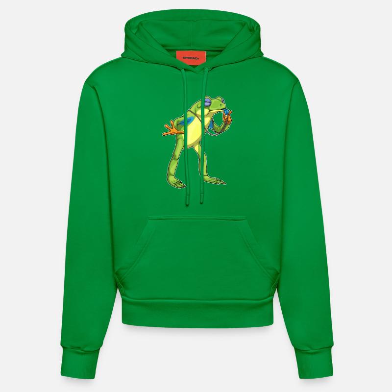 Sifflet d’arbitre Frog - Sweat à capuche bio ajusté fabriqué en UE - City Green
