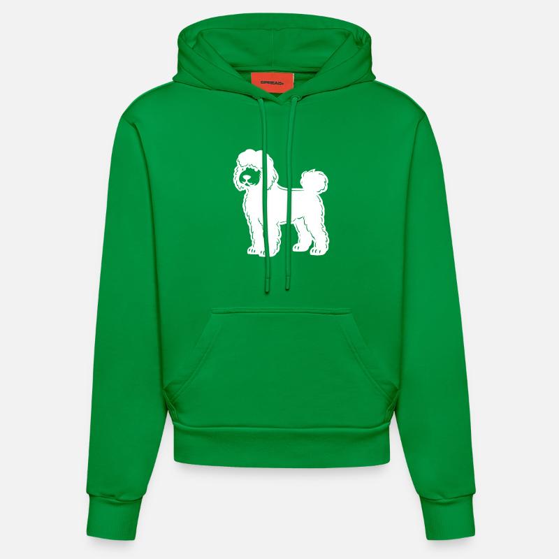 Caniche Chien Silhouette - Sweat à capuche bio ajusté fabriqué en UE - City Green