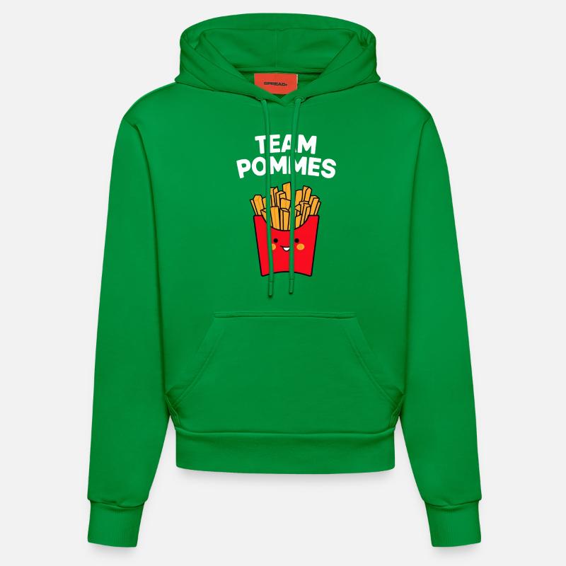 Français frites, frites, restauration rapide - Sweat à capuche bio ajusté fabriqué en UE - City Green