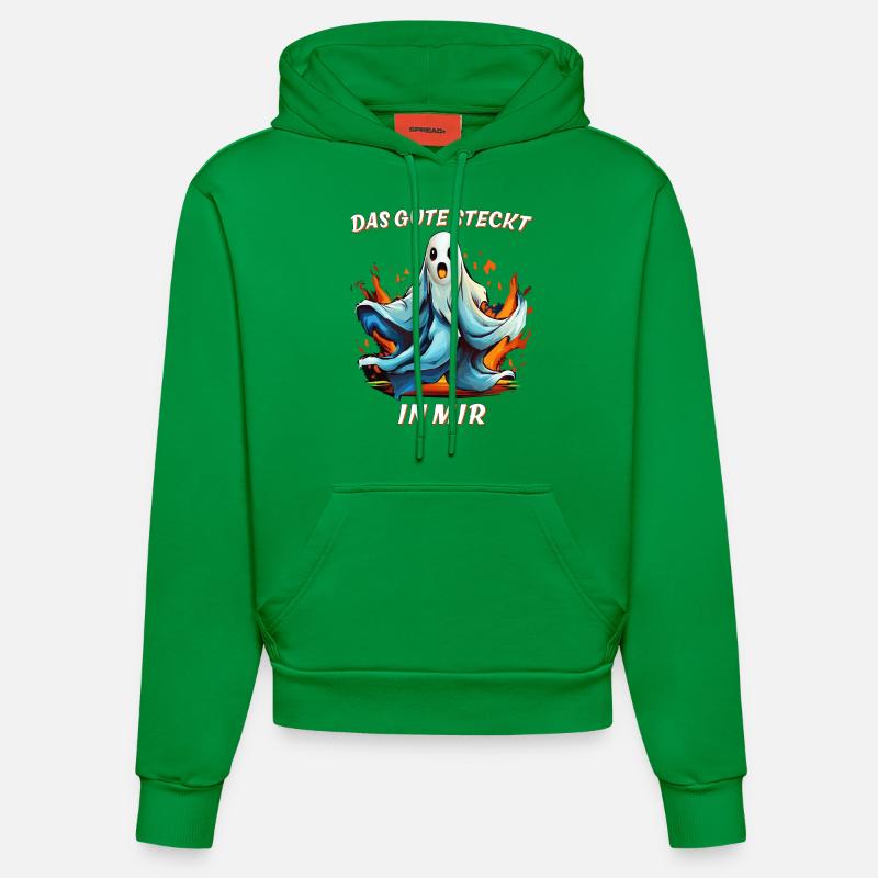 LE BIEN EST EN MOI - Sweat à capuche bio ajusté fabriqué en UE - City Green