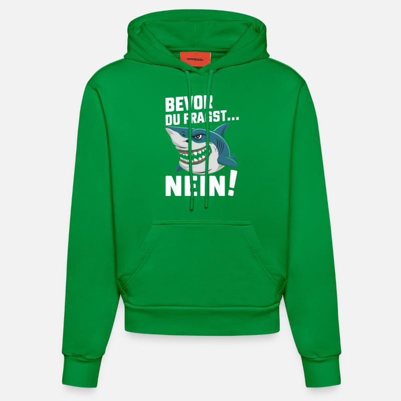 Requin Requin Requins Requin - Sweat à capuche bio ajusté fabriqué en UE - City Green
