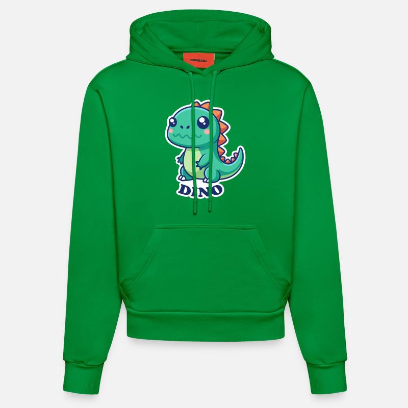 DINOSAURE - Sweat à capuche bio ajusté fabriqué en UE - City Green
