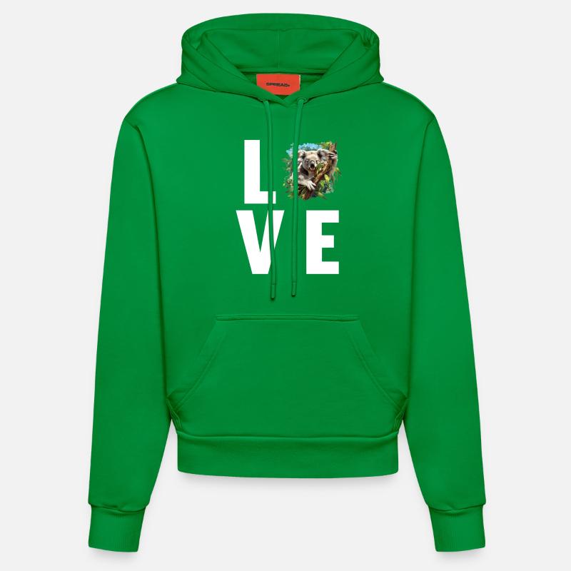 Koalas Koala - Sweat à capuche bio ajusté fabriqué en UE - City Green