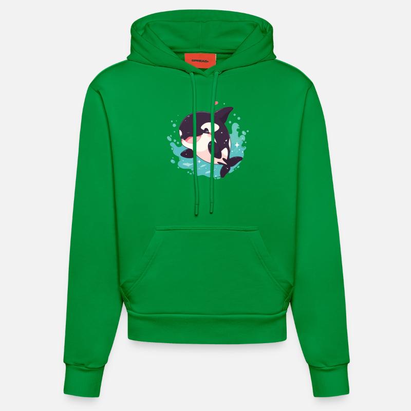 Orques Orques - Sweat à capuche bio ajusté fabriqué en UE - City Green