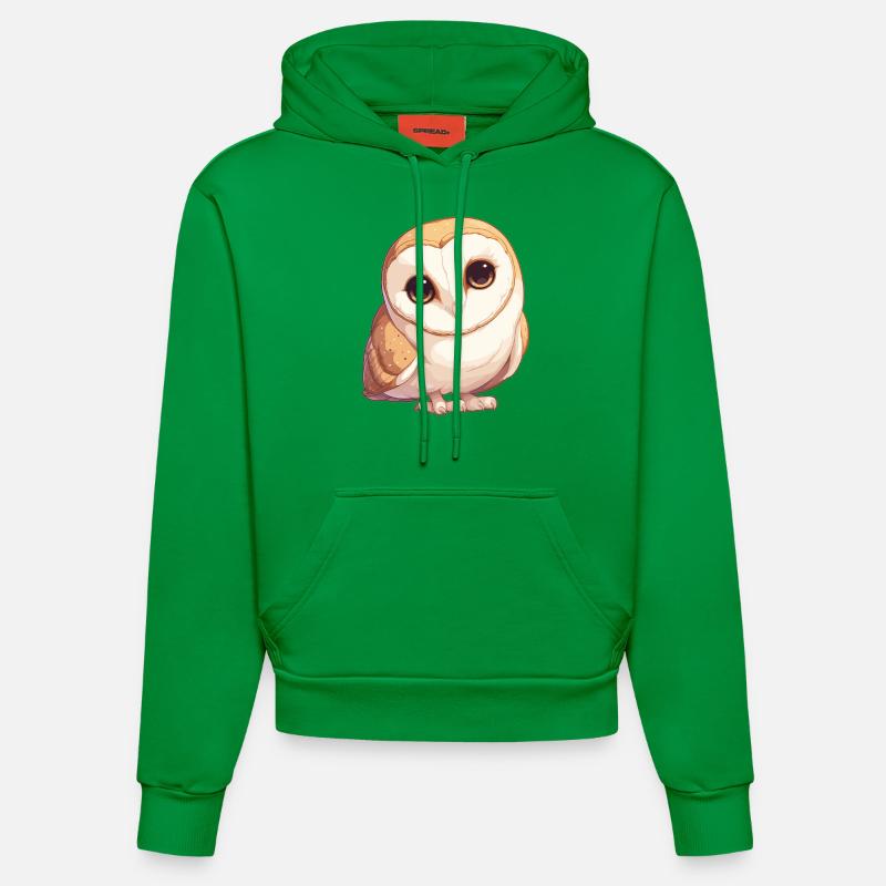 Effraie des clochers Schleiereulen Schleiereule - Sweat à capuche bio ajusté fabriqué en UE - City Green