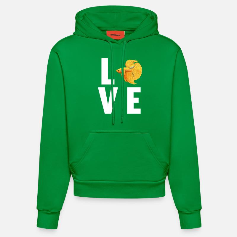 Bettas Betta Poisson Betta - Sweat à capuche bio ajusté fabriqué en UE - City Green