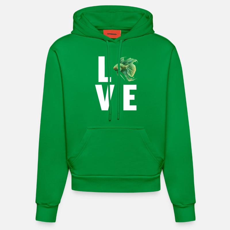 Bettas Betta Poisson Betta - Sweat à capuche bio ajusté fabriqué en UE - City Green
