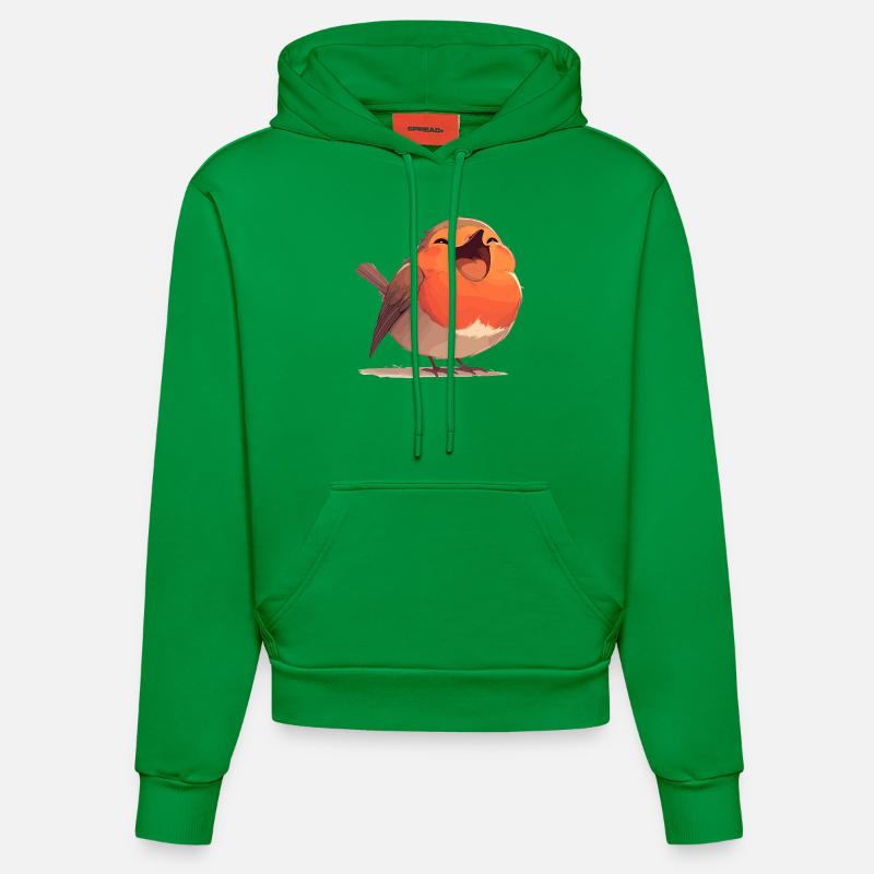 Robin Rotkehlchen - Sweat à capuche bio ajusté fabriqué en UE - City Green