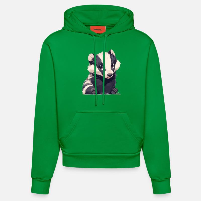 Blaireau Dachse Dachs - Sweat à capuche bio ajusté fabriqué en UE - City Green