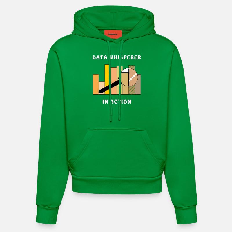 DATA WHISPERER EN ACTION - Sweat à capuche bio ajusté fabriqué en UE - City Green