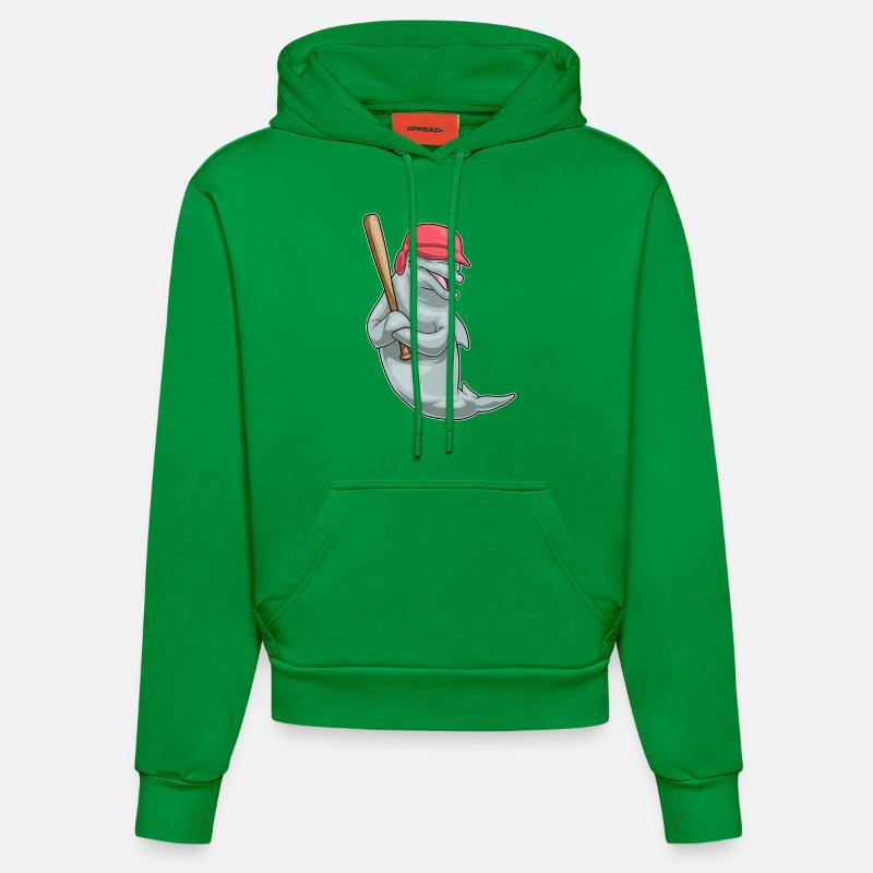 Batte de baseball Dolphin - Sweat à capuche bio ajusté fabriqué en UE - City Green