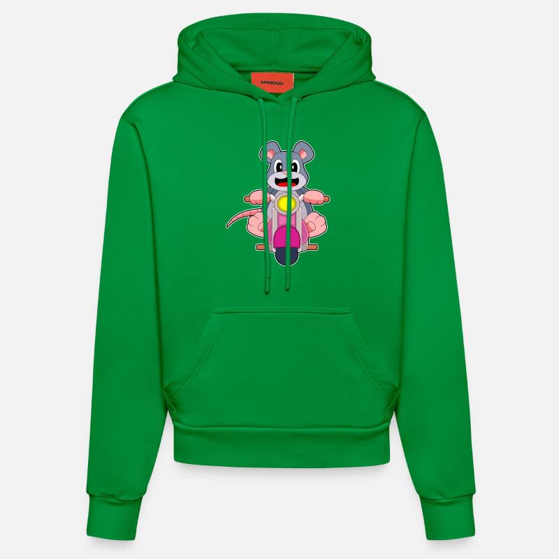 Moto souris - Sweat à capuche bio ajusté fabriqué en UE - City Green