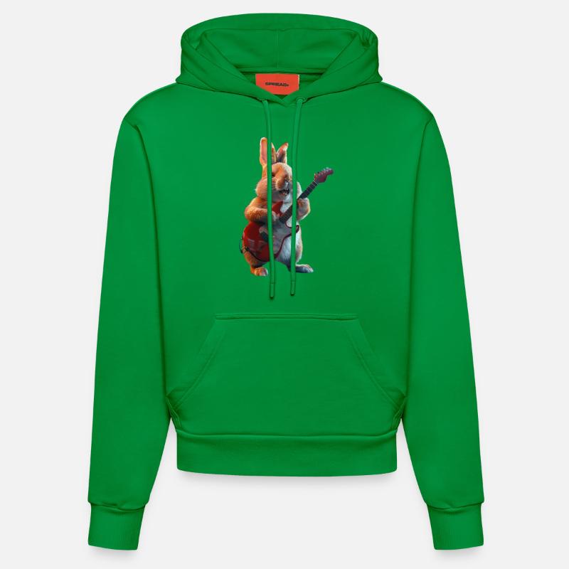 Lapin - Sweat à capuche bio ajusté fabriqué en UE - City Green