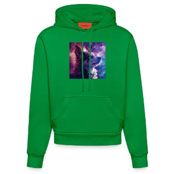 Chien - Sweat à capuche bio ajusté fabriqué en UE - City Green - Devant