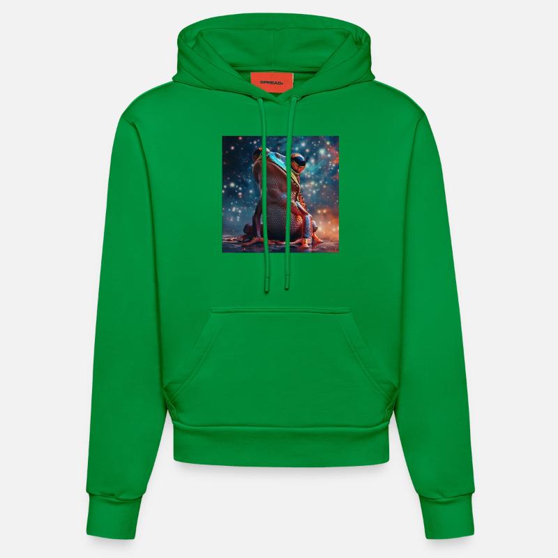 Grenouille - Sweat à capuche bio ajusté fabriqué en UE - City Green