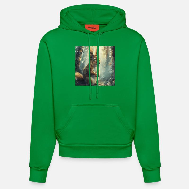 Écureuil - Sweat à capuche bio ajusté fabriqué en UE - City Green