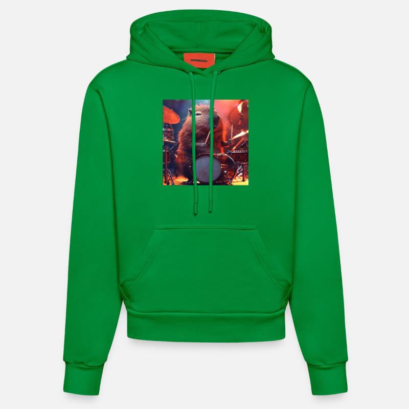 Capybara - Sweat à capuche bio ajusté fabriqué en UE - City Green