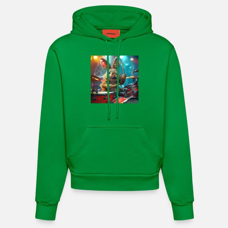 Lapin - Sweat à capuche bio ajusté fabriqué en UE - City Green