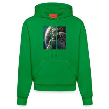 Vache - Sweat à capuche bio ajusté fabriqué en UE - City Green - Devant