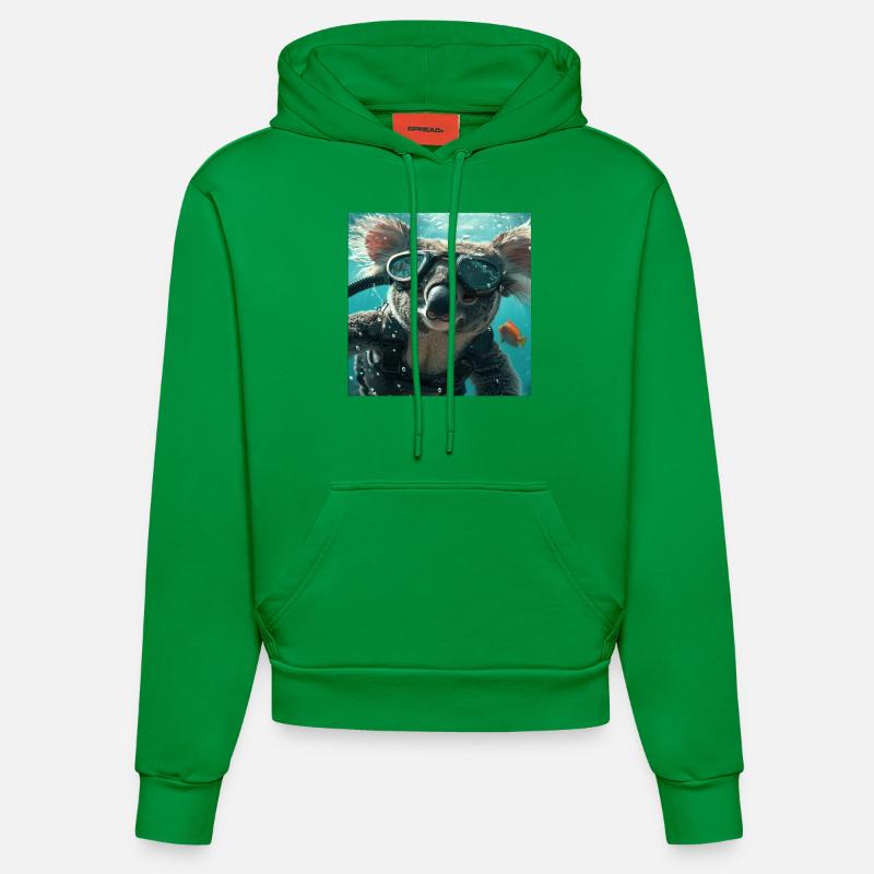 Koala - Sweat à capuche bio ajusté fabriqué en UE - City Green