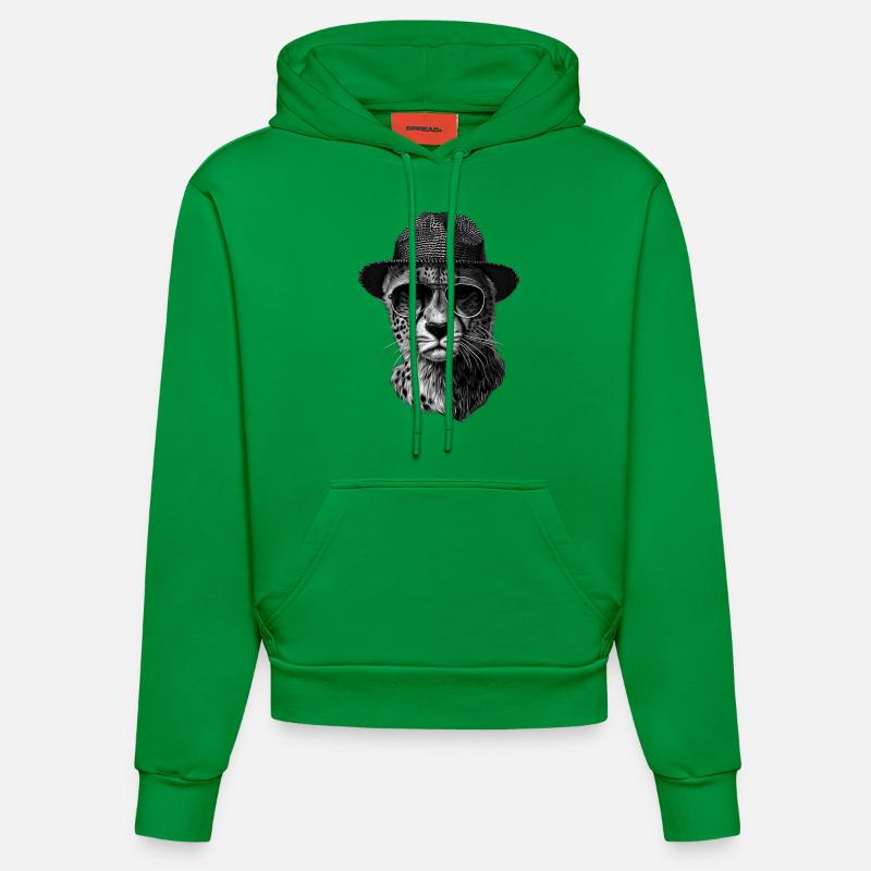 Guépard - Sweat à capuche bio ajusté fabriqué en UE - City Green