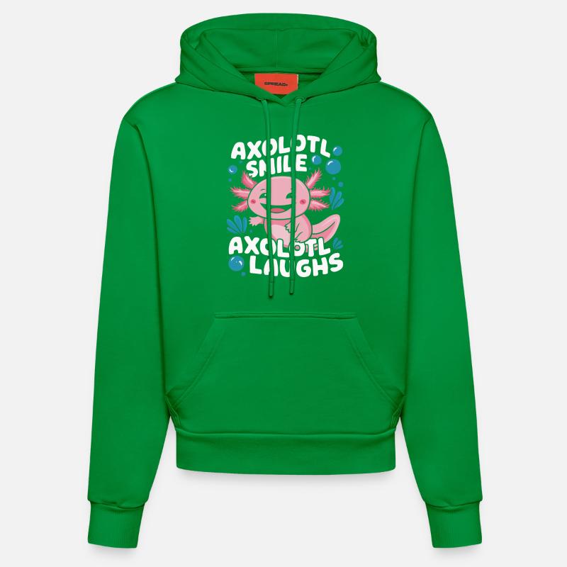 Poisson axolotl - Sweat à capuche bio ajusté fabriqué en UE - City Green