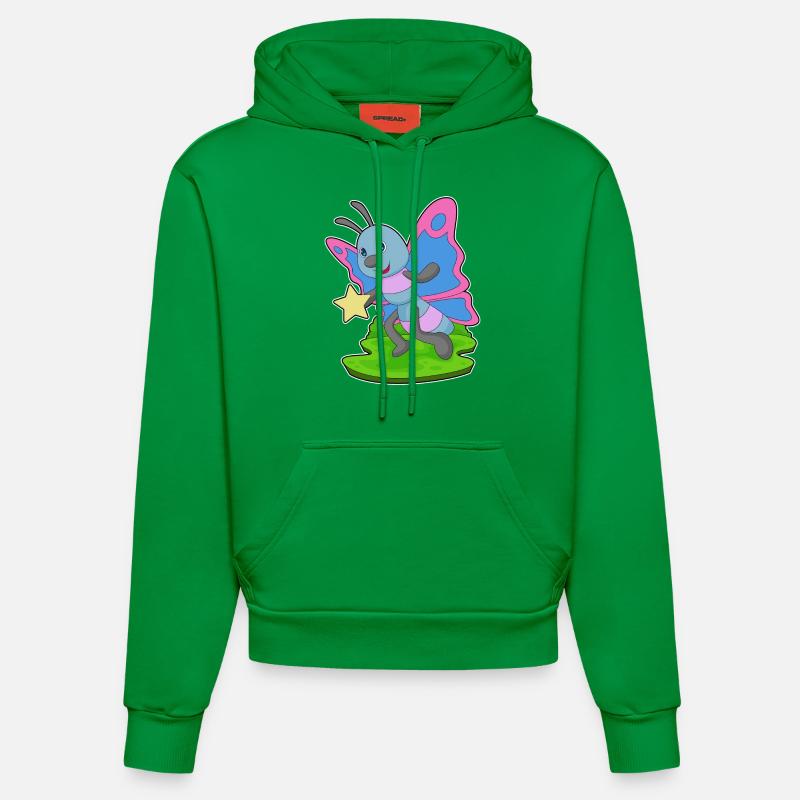 Étoile papillon - Sweat à capuche bio ajusté fabriqué en UE - City Green