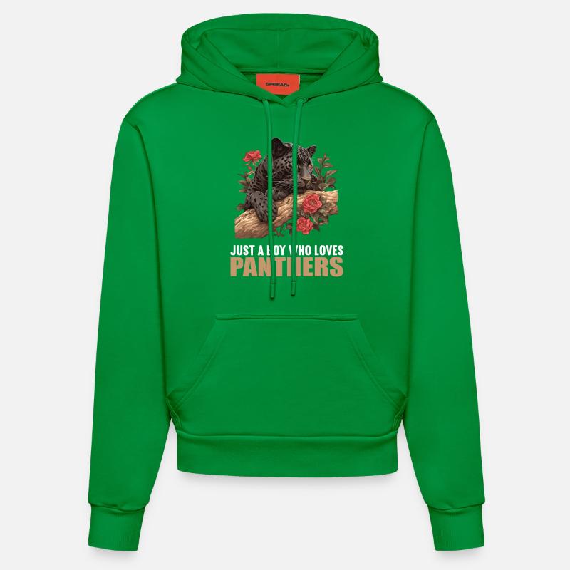 Panthères Panthère - Sweat à capuche bio ajusté fabriqué en UE - City Green